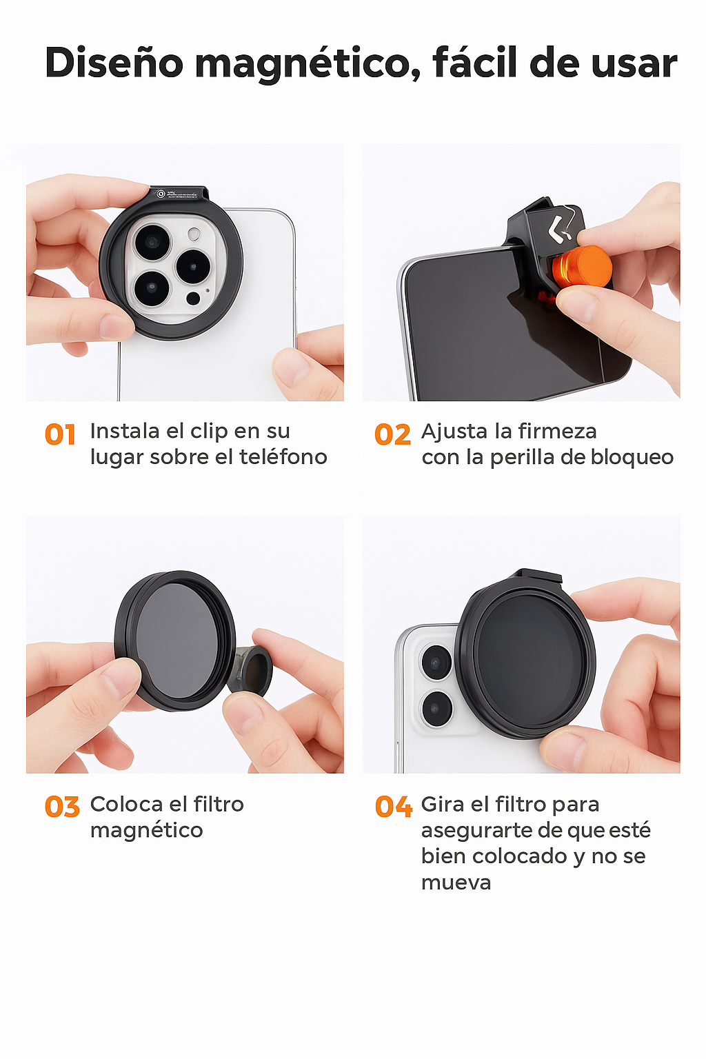 Lente K&F Concept kit de filtro CPL polarización de cámara