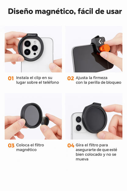 Lente K&F Concept kit de filtro CPL polarización de cámara