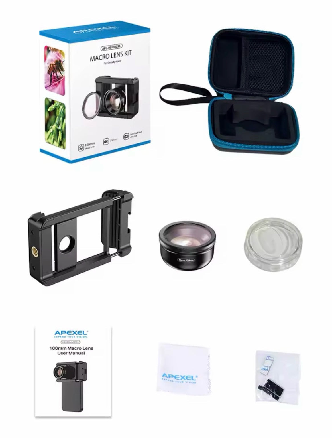 Lente Macro 100 mm para smartphone